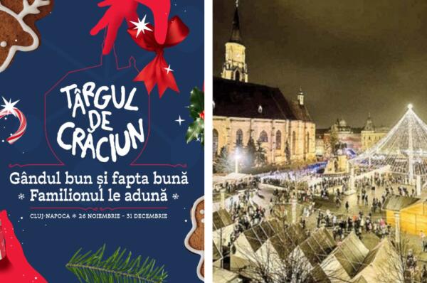 Targul de Craciun din Cluj-Napoca se deschide vineri, 26 noiembrie. Vezi programul