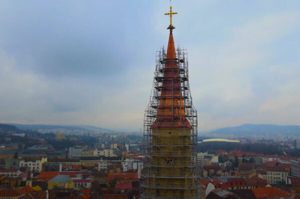 VIDEO DRONA. Renovarea catedralei sfantul Mihail aproape de final