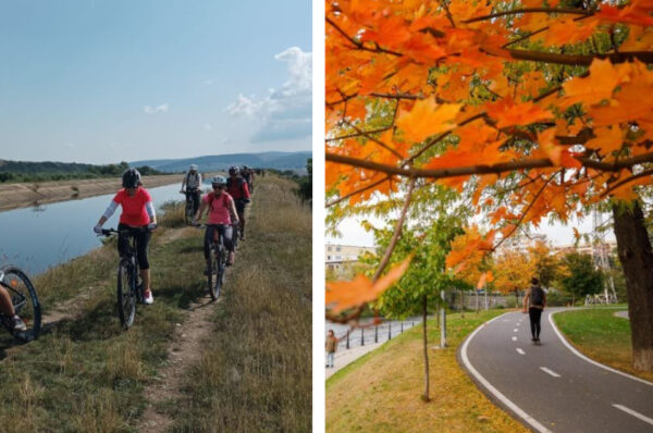 Culoar pentru biciclete pe ruta Gilau-Floresti-Cluj-Napoca-Apahida de-a lungul Somesului Mic