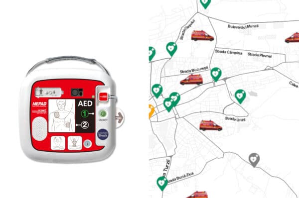 Harta cu defibrilatoarele mobile din Cluj-Napoca. Unde sunt localizate