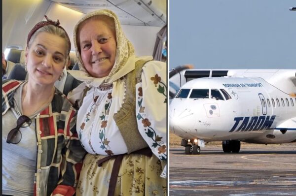Maia Morgenstern intalnire cu Bunica Lenuta din Chinteni in avion