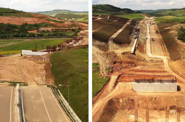 Impresionant. Cum arata lucrarile la cei 42 de km de autostrada care se construiesc langa Cluj-Napoca. VIDEO DRONA