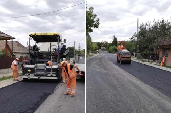 Se asfalteaza tronsoane dintr-un drum judetean din judetul Cluj