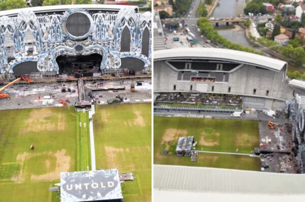 Cum arata gazonul de pe Cluj-Arena după UNTOLD. Video DRONA