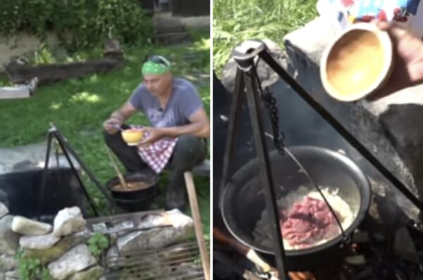 Clujeanul Dan Pavaloiu a gatit bobgulyas traditional la ceaun. Reteta in materialul VIDEO
