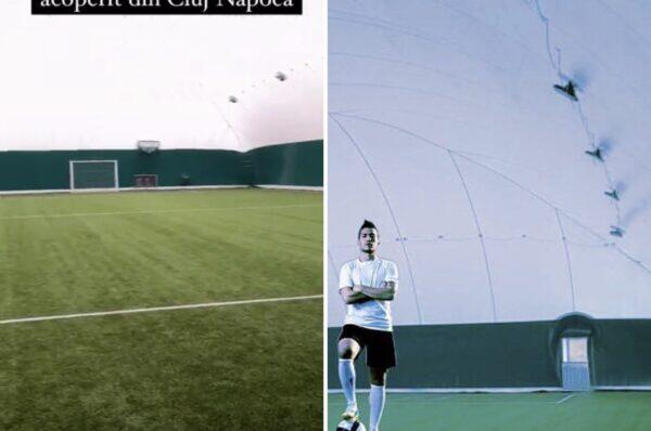 S-a inaugurat singurul teren de fotbal acoperit din Cluj-Napoca. Unde este si cum arata. VIDEO