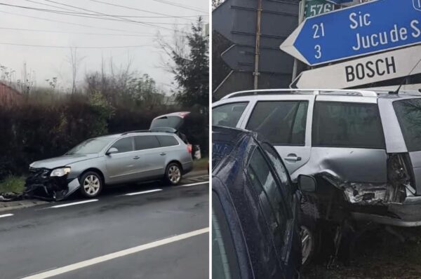 VIDEO. In accidentul din Jucu au fost implicate 4 masini. Perioada prielnica accidentelor la Cluj