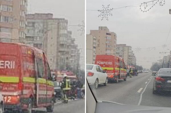 Trafic blocat in urma unui accident cu mai multe masini pe podul de pe str. Aurel Vlaicu din Cluj-Napoca