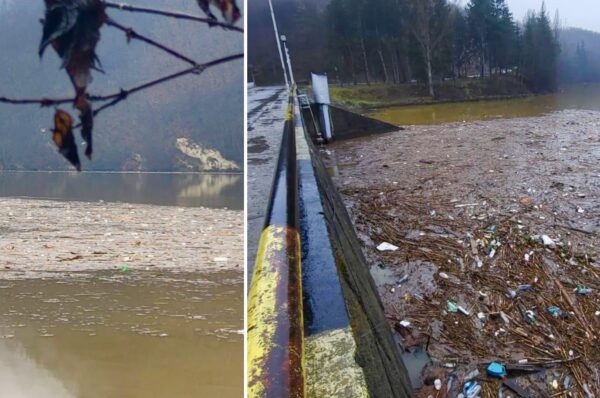Dezastru ecologic pe LACUL GILAU din Cluj! Raurile si lacurile NU SUNT TOMBEROANE! Galerie FOTO