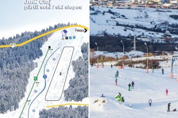 VIDEO. Clujenii schiaza pe Partia din Feleacu. Care sunt sunt conditiile si cat costa o zi de ski deasupra Clujului.