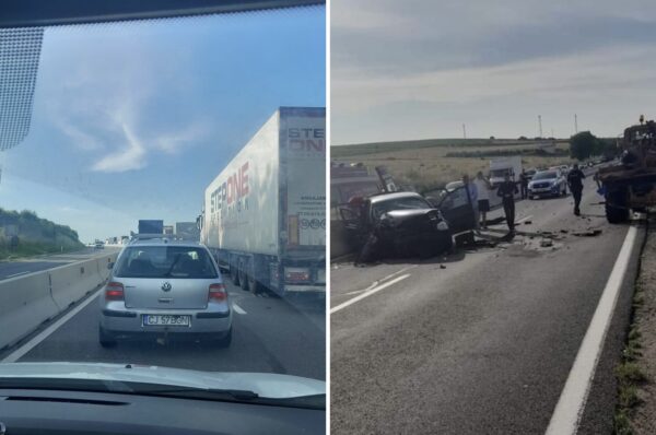 Traficul de la Mărtinești spre Turda este blocat din cauza unui accident.