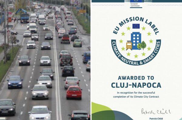 Cluj-Napoca a primit eticheta de EU Mission Climate Neutral dar centrul orașului e blocat de traficul mașinilor.