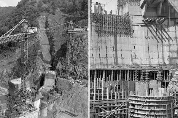 Imagini impresionante de la construcția barajului Tarnița din Cluj. Galerie FOTO