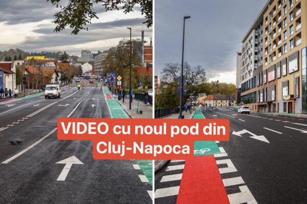 VIDEO. S-a deschis cel mai nou pod din Cluj-Napoca, în zona Platinia, cu acces către BT Arena.