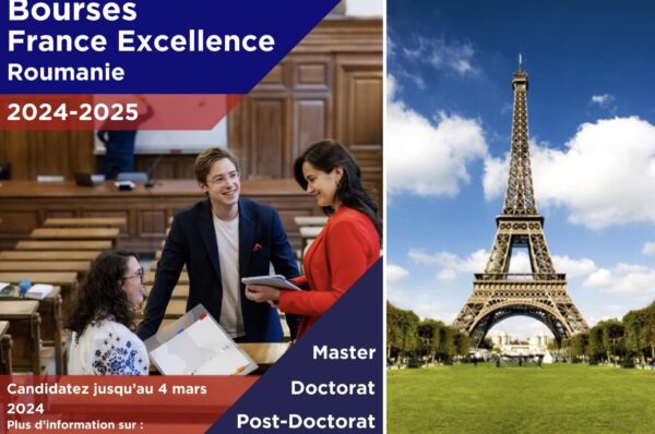 Ambasada Franței în România oferă burse de studiu pentru Masterat, Doctorat și Post-Doctorat în valoare de 860€/ lună.