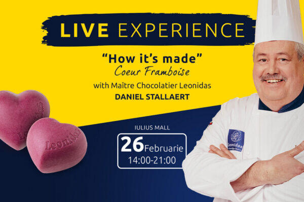 Unul dintre cei mai renumiți ciocolatieri din lume vine la Cluj pentru un SHOW LIVE. Află secretele pralinelor belgiene.