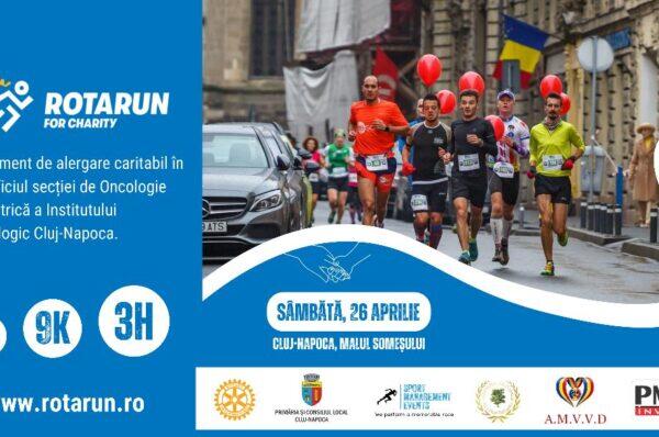 RotaRUN for Charity, concurs caritabil de alergare, se va desfășura pe 26 aprilie 2025, pe Platoul Sălii Sporturilor “Horia Demian” din Cluj-Napoca.