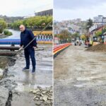 Colaj cu lucrările la Podul Garibaldi și pe strada Uzinei Electrice din Cluj-Napoca