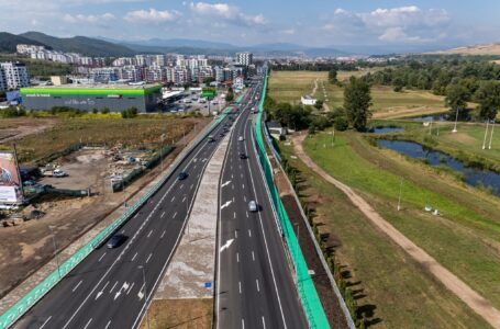 Drumul DN1 la Florești, vedere aeriană