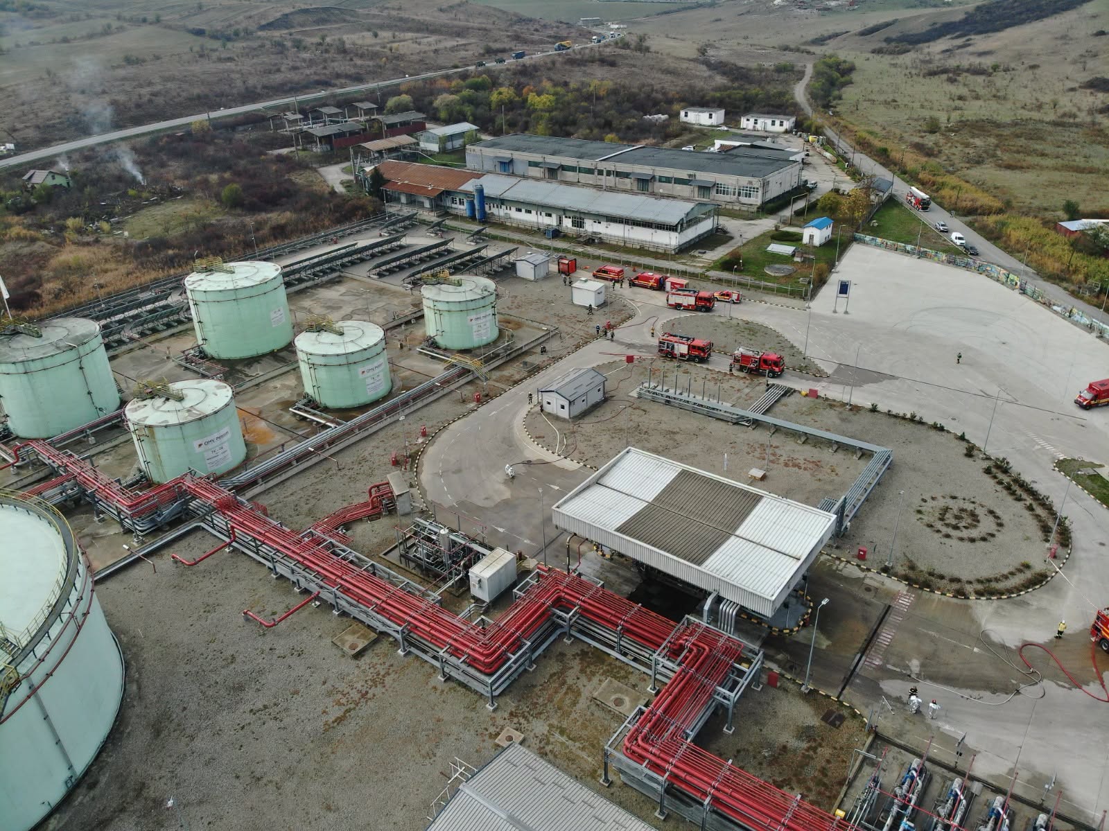 Exercițiu tactic ISU Cluj în incinta unui operator economic din domeniul petrolier