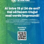 Afișul oficial Youth Climate Action Fund Cluj pentru tineri de 15-24 de ani