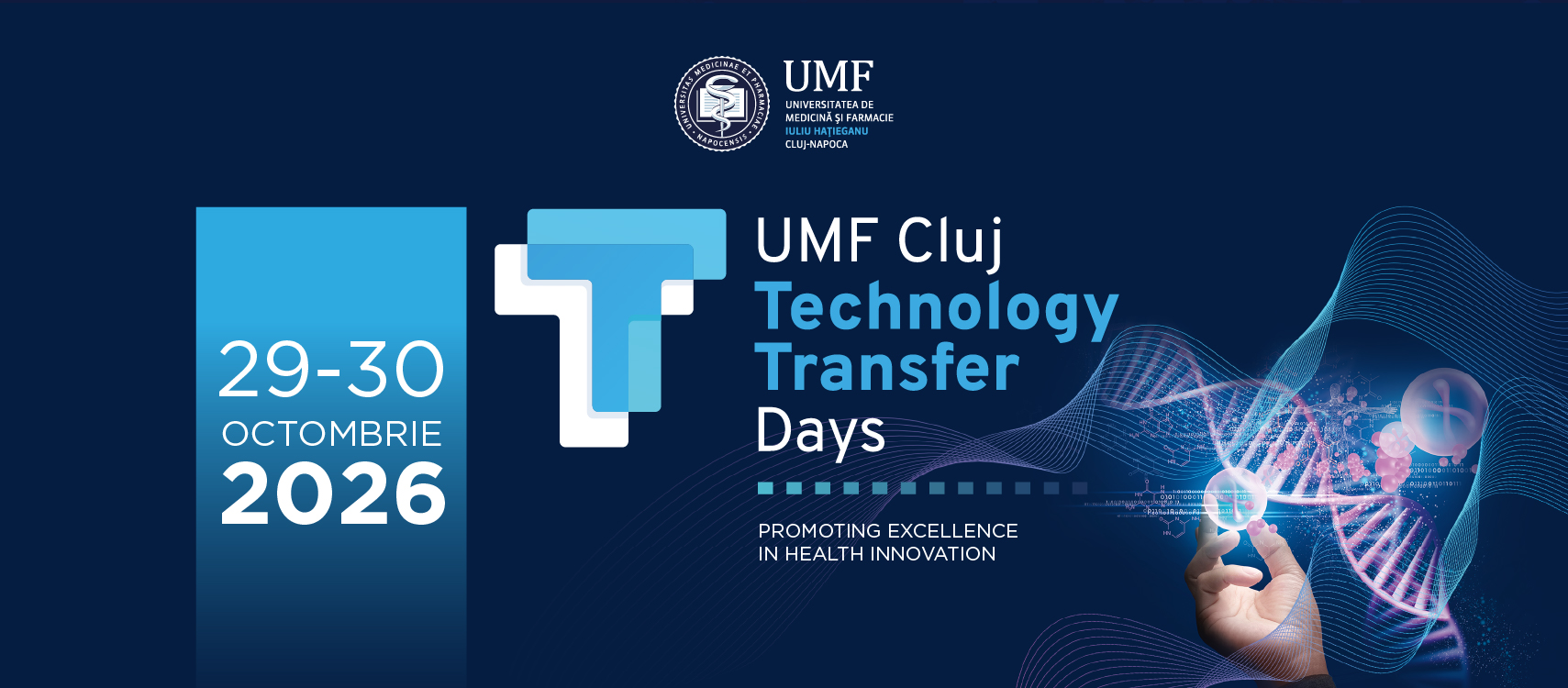 Afișul UMF Cluj Technology Transfer Days 2026