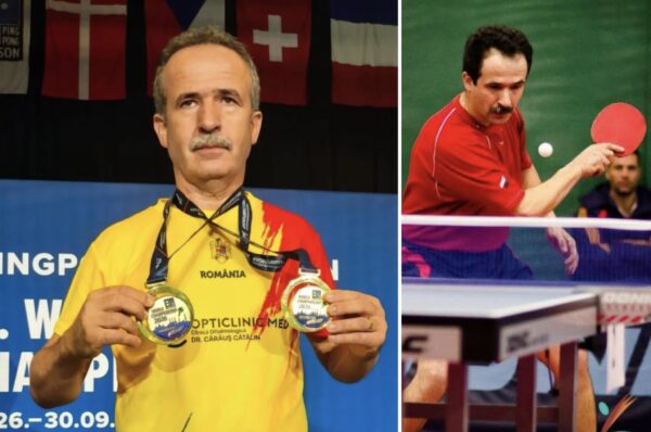 Performanță istorică pentru România: Un clujean diagnosticat cu Parkinson a câștigat două medalii de aur la Campionatul Mondial de Tenis de Masă de la Hanovra