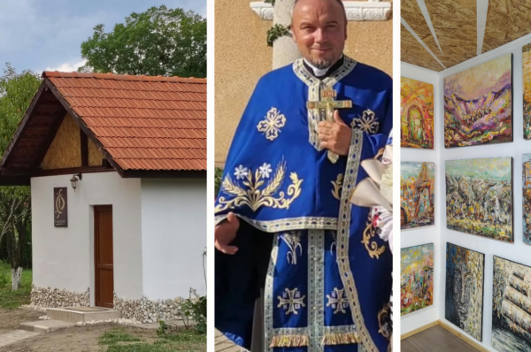 Arta din tindă: Povestea preotului-pictor de lângă Dej care a deschis o galerie de artă într-un sat din județul Cluj.