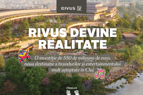 RIVUS devine realitate: proiectul este închiriat în proporție de 80% și îi invită pe clujeni să contribuie cu idei pentru completarea spațiilor disponibile